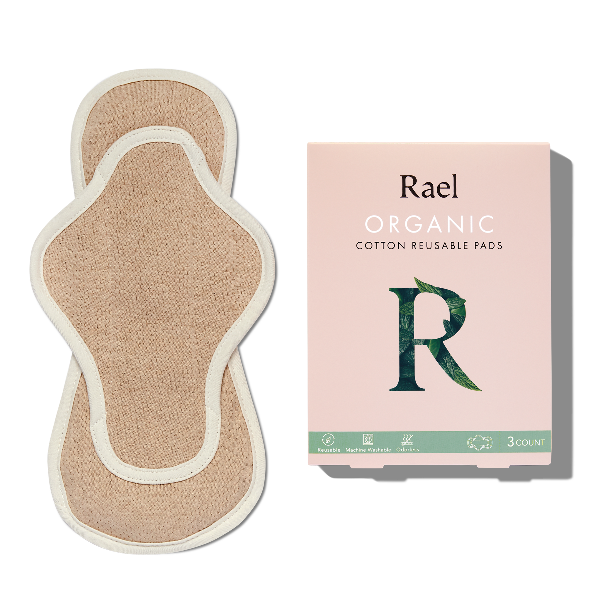 Organic Cotton Reusable Menstrual Pads - 3 Count T3