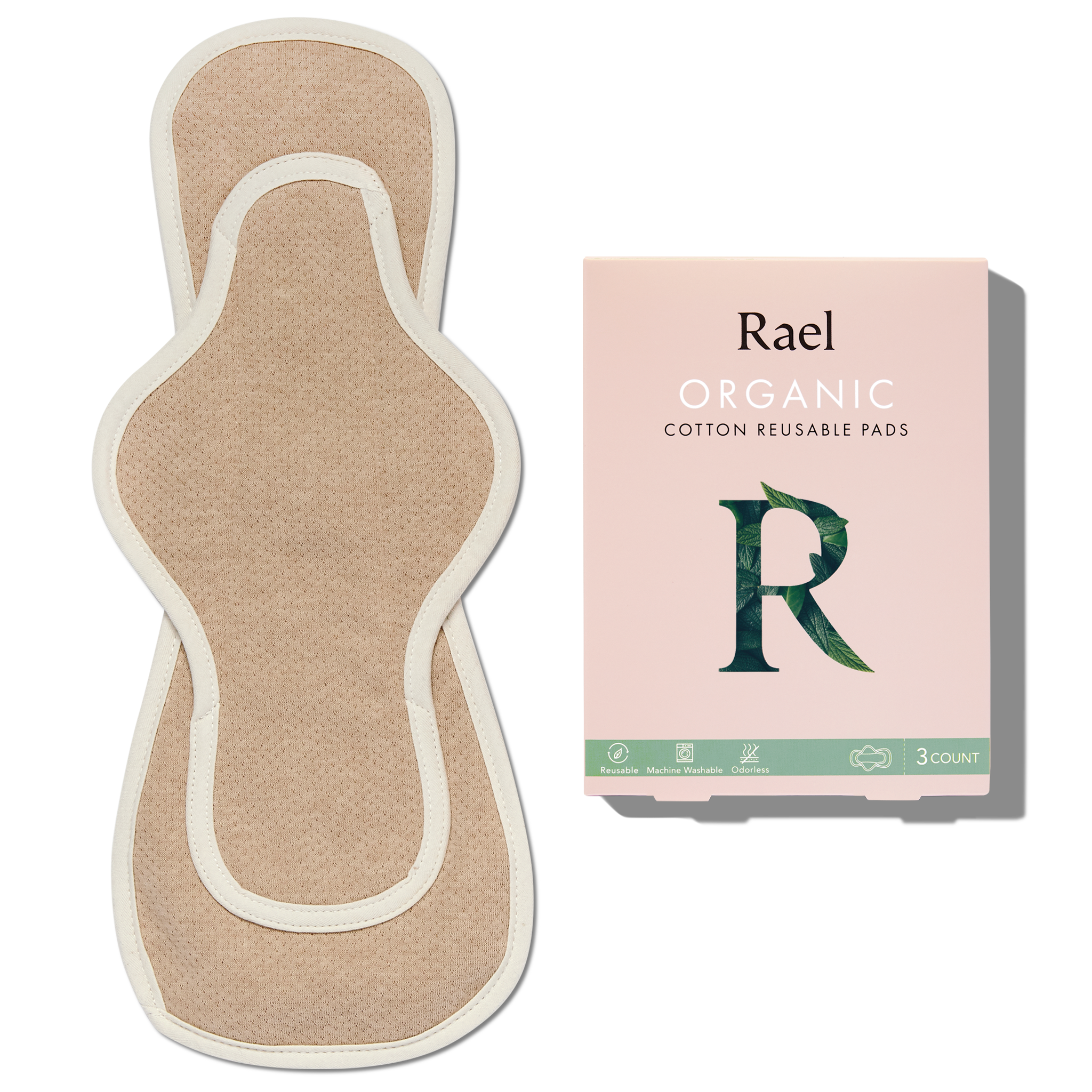 Organic Cotton Reusable Menstrual Pads - 3 Count T3