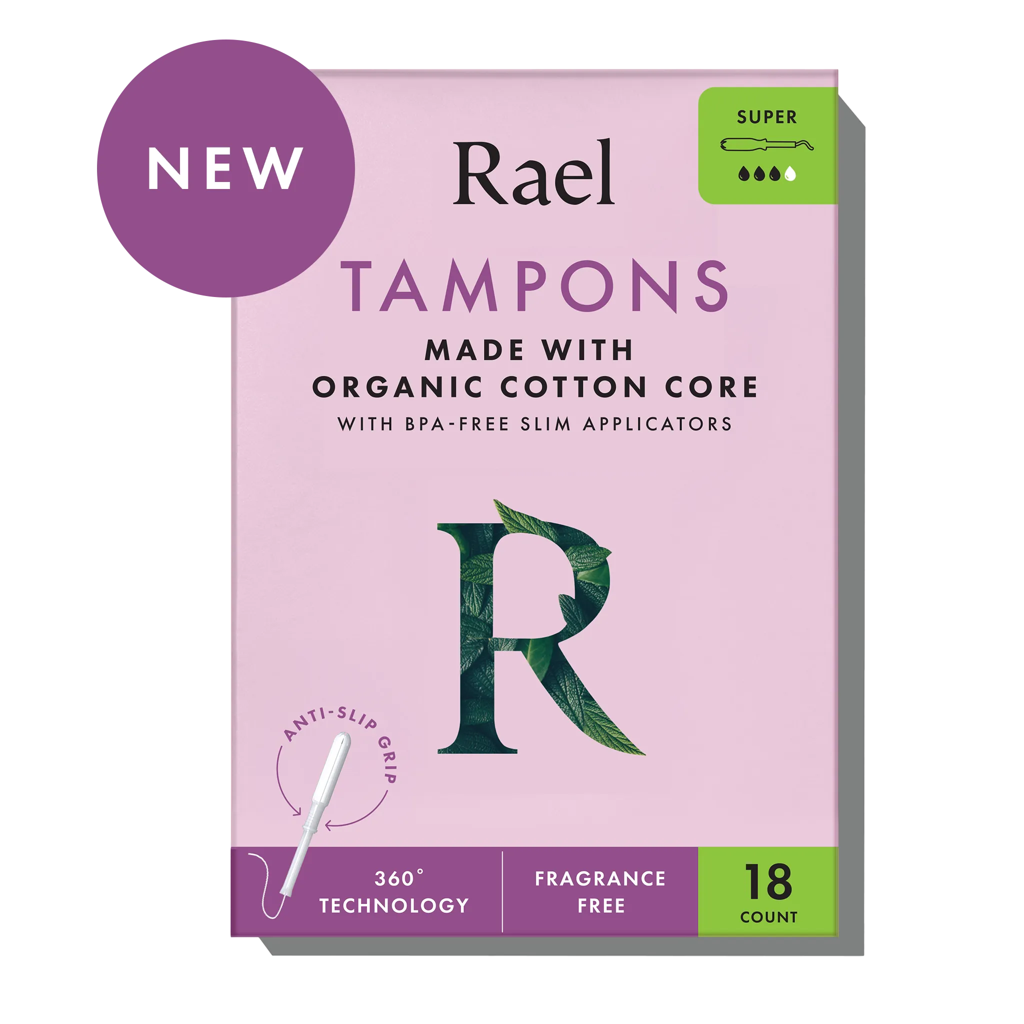 Super Slim Applicator Tampons Made With Organic Cotton M6