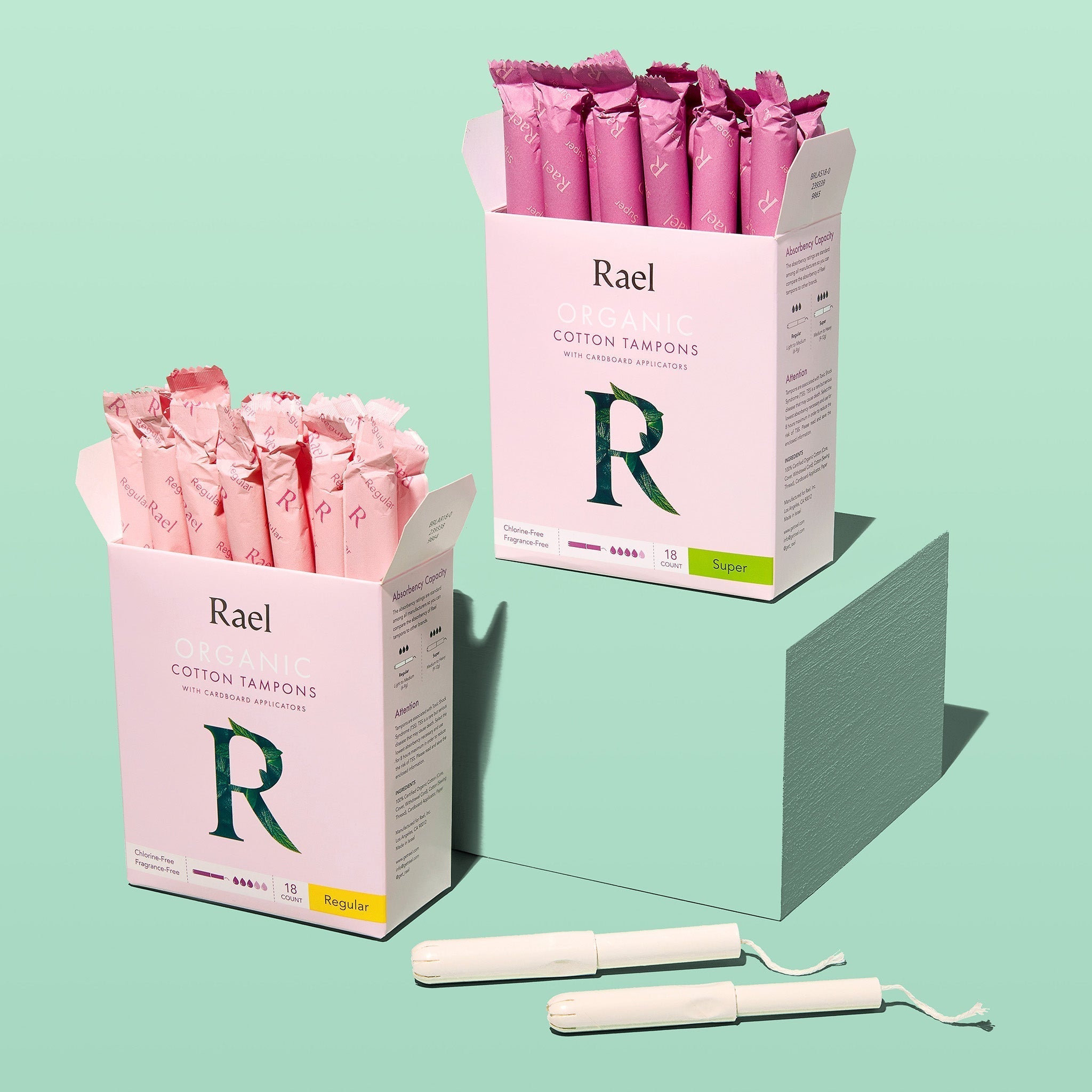 Regular Cardboard Applicator Tampons Made With Organic Cotton A8
