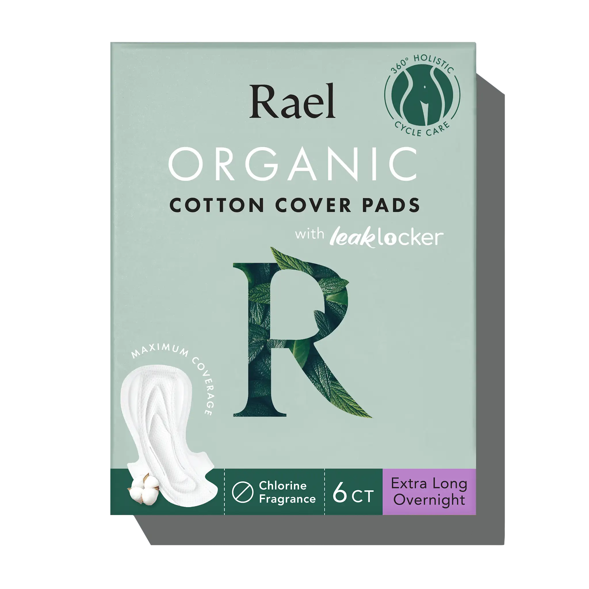 Extra Long Overnight Organic Cotton Cover Pads With Wings Q3