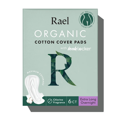 Extra Long Overnight Organic Cotton Cover Pads With Wings Q3