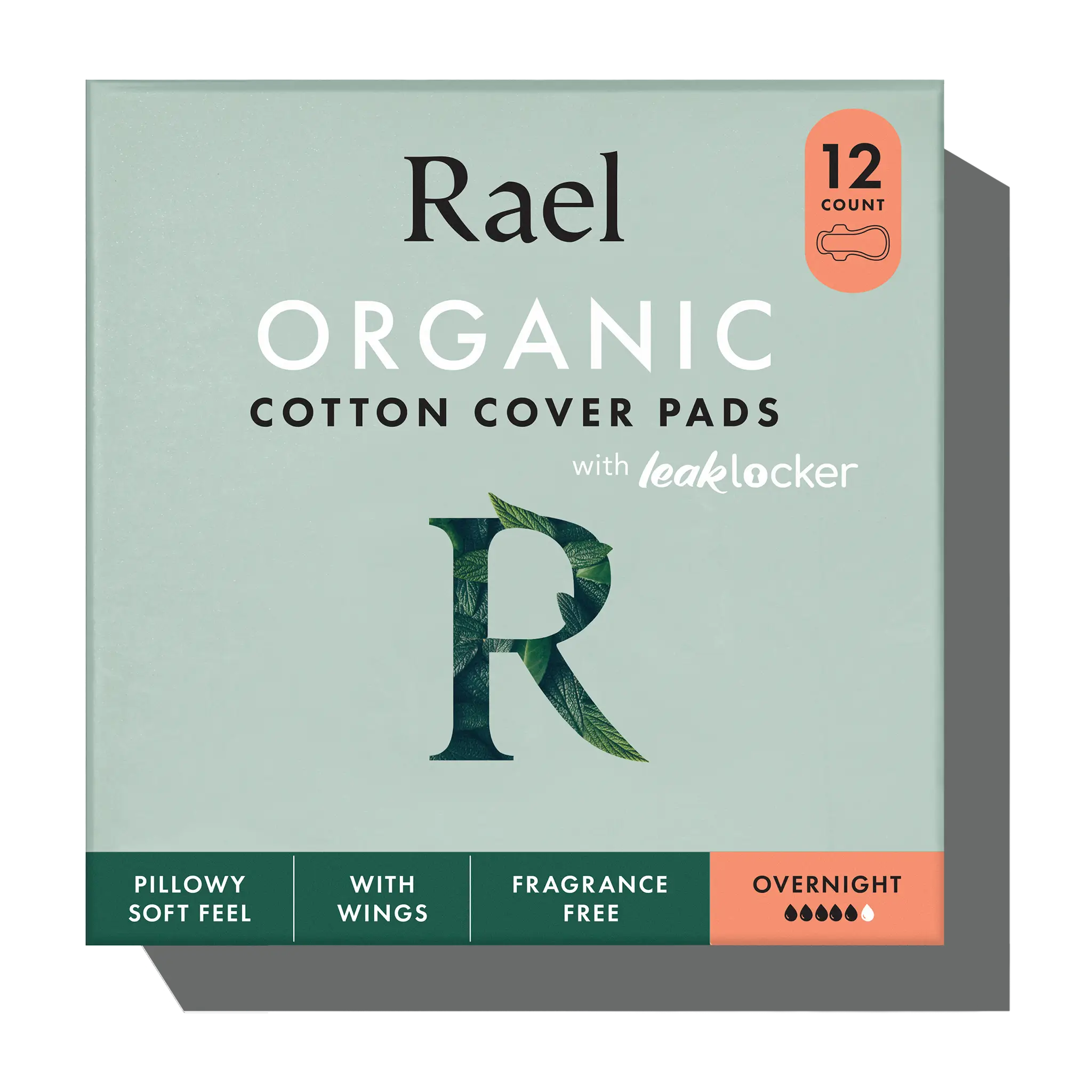 Overnight Organic Cotton Cover Pads With Wings W7
