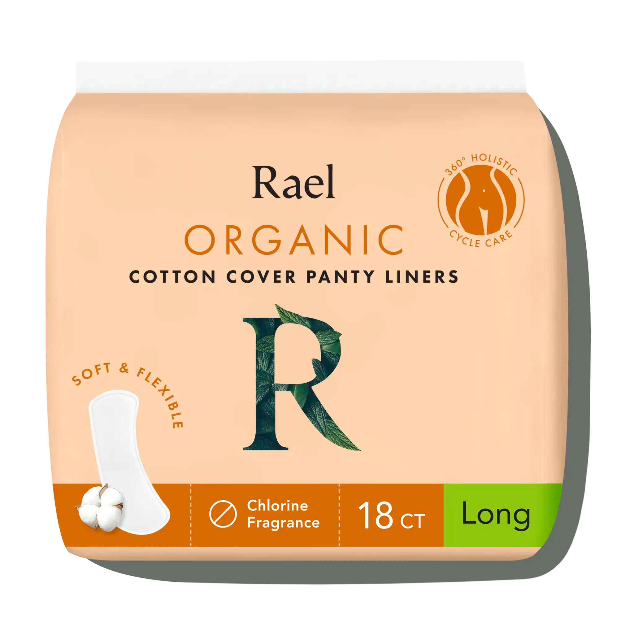 Long Unscented Panty Liners Made With Organic Cotton W6