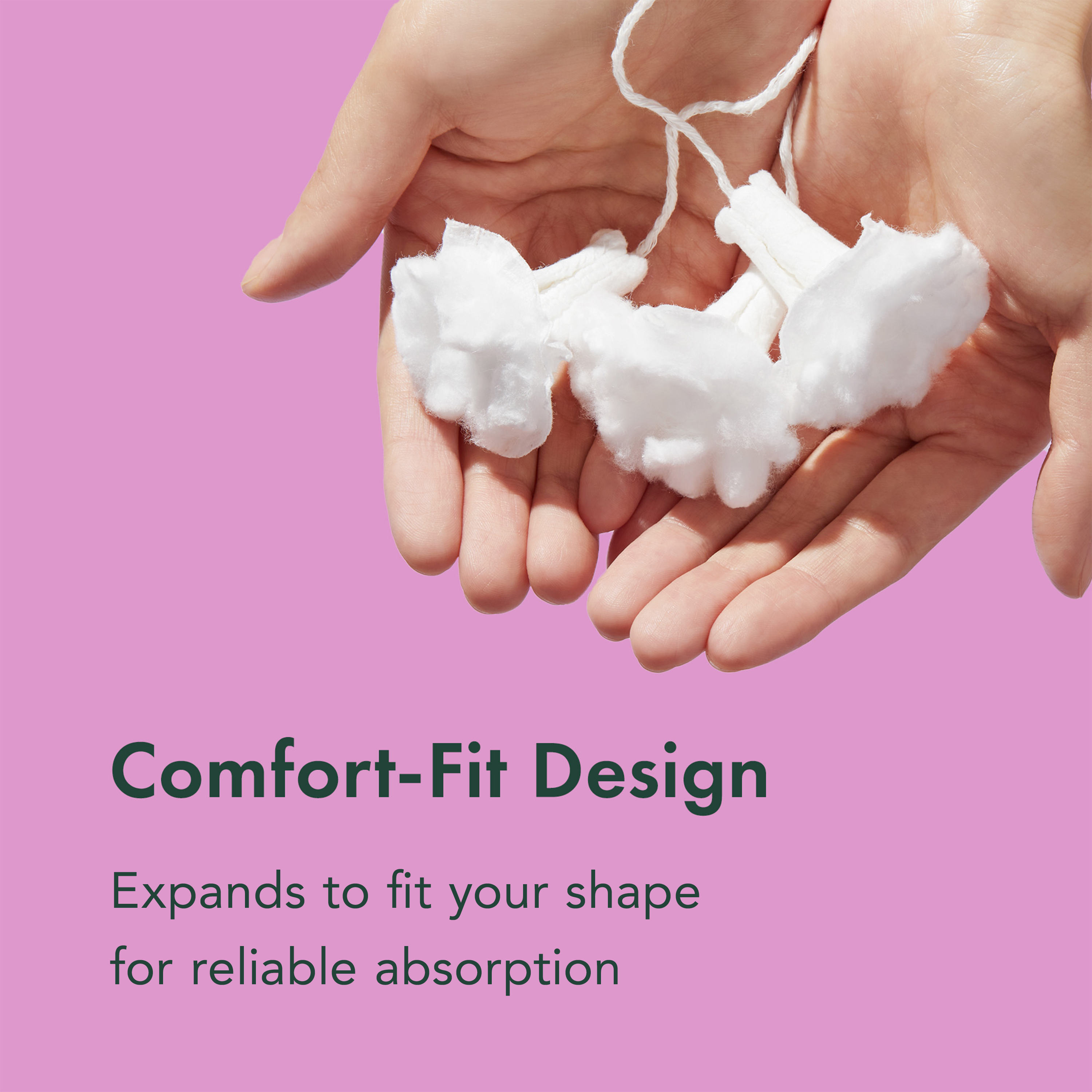 Regular Slim Applicator Tampons Made With Organic Cotton K7