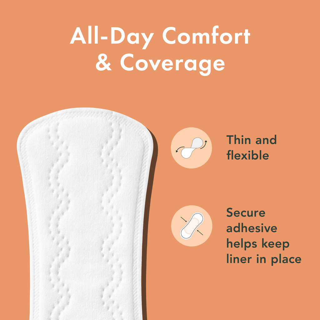 Regular Unscented Panty Liners Made With Organic Cotton A9