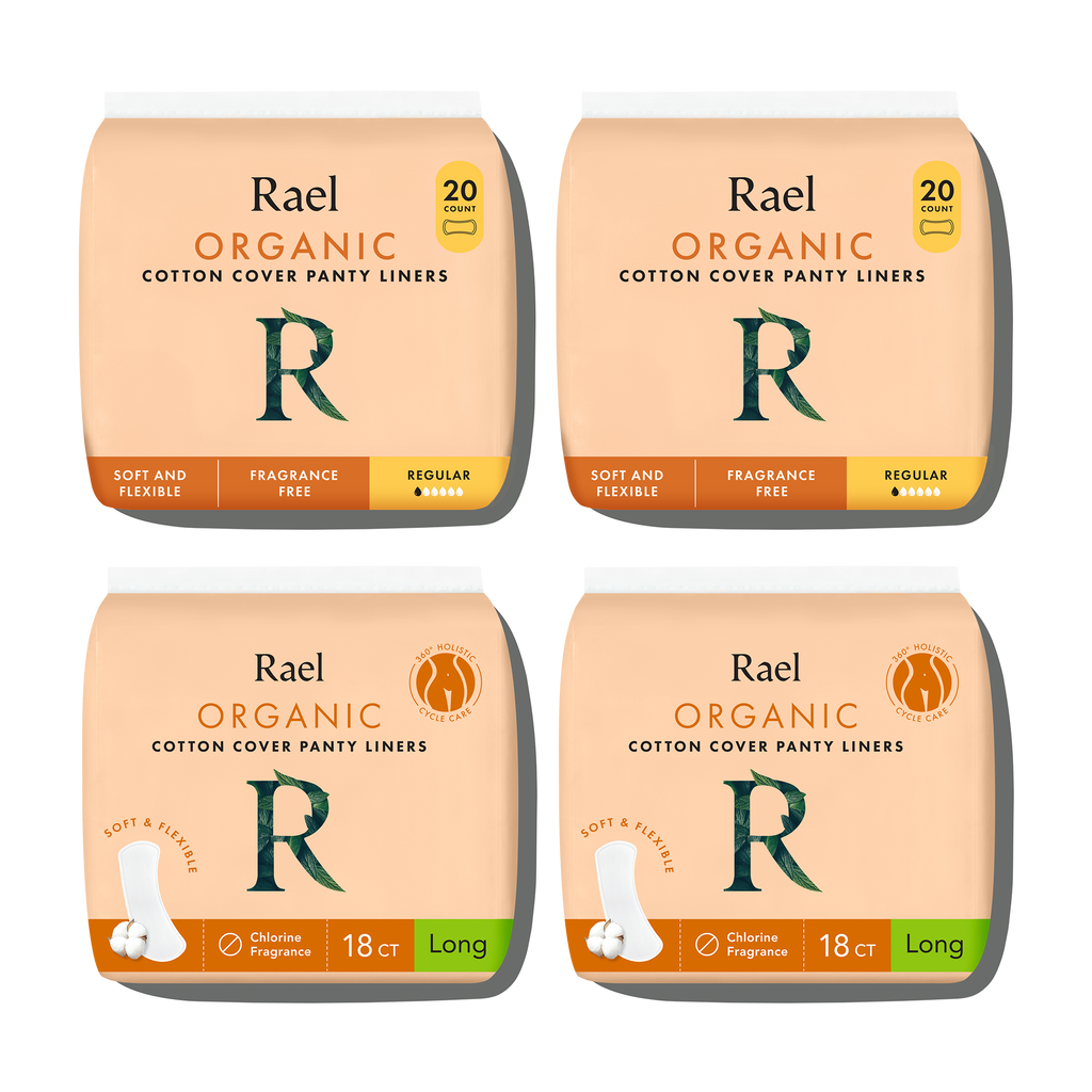 Regular + Long Bundle Unscented Panty Liners Made With Organic Cotton Y7