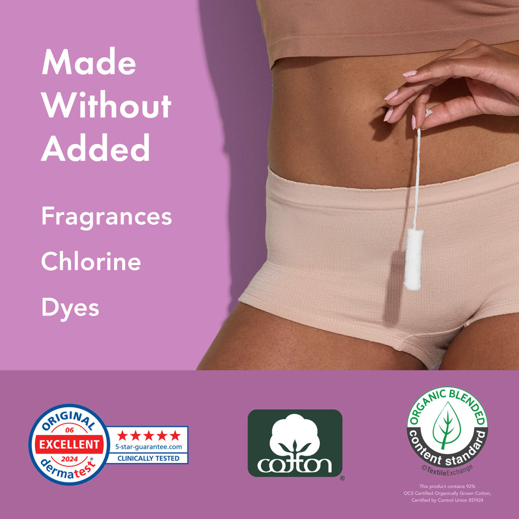 Super Slim Applicator Tampons Made With Organic Cotton M6